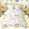 thumbnail image 1 of jejeloiu Cartoon Horse Pattern 7-Piece Twin Bedding Sets,Colorful Flowers Floral Blossom Bedding Comforter Set For Girls Boys Reversible, 1 of 8