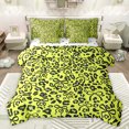 thumbnail image 1 of jejeloiu Cartoon Leopard Pattern 7-Piece Bedding Comforter Set,Wild Cheetah Animal King Bedding Sets,Black Yellow Bed Sheets For Girl Kids,Luxury Bedroom Decor Reversible, 1 of 8