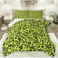 thumbnail image 1 of jejeloiu Cartoon Leopard Pattern Bedding Comforter Set,Wild Cheetah Animal Twin Comforter Sets,Black Yellow Bedding Set For Girl Kids,Luxury Bedroom Decor Reversible,2pcs, 1 of 8