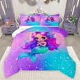thumbnail image 1 of jejeloiu Cartoon Mermaid Bedding Comforter Set,Magic Ocean Animal Twin Comforter Sets,Galaxy Starry Night Bedding Set For Girls Kids,Super Cozy Room Decor Reversible,2pcs, 1 of 8