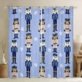 thumbnail image 1 of jejeloiu Cartoon Nutcracker Soldier Black Out Curtains,Christmas Festival Curtains Pack of 2 (42x63 Each),Blue Brown Bedroom Curtains For Girls,,Microfiber Bedroom Decor, 1 of 6