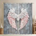 thumbnail image 1 of jejeloiu Cartoon Ombre Wings Black Out Curtains,Pink White Gray Curtains Pack of 2 (42x63 Each) For Princess, 1 of 6