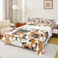 thumbnail image 1 of jejeloiu Cartoon Puppy Dog Full Size Sheets,Kawaii Pet Lover Bed Sheets,Brown White Sheet Sets For Girl Boy,Ultra Soft Home Decor,4pcs, 1 of 7