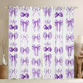 thumbnail image 1 of jejeloiu Cartoon Ribbon Bows Black Out Curtains,Purple Fruit Cherries Curtains Pack of 2 (42x63 Each) For Bowknot Girl, 1 of 6