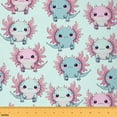thumbnail image 1 of jejeloiu Cartoon Salamander Axolotl Fabric by the Yard 2 Yards,Magic Sea Animal Room Decor Fabric by the Yard,Pink Blue Fabric for Sewing For Children,Breathable Home Decor, 1 of 6