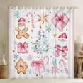 thumbnail image 1 of jejeloiu Cartoon Santa Claus Black Out Curtains,Chic Christmas Tree Curtains Pack of 2 (42x63 Each),Sweet Xmas Cookie Bedroom Curtains For Teens,Ultra Soft Home Decor, 1 of 6