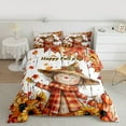thumbnail image 1 of jejeloiu Cartoon Scarecrow Bedding Comforter Set,Hello Fall Twin Comforter Sets,Rustic Sunflower Maples Bedding Set For Girls Boys,Luxury Bedroom Decor Reversible,2pcs, 1 of 8