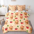 thumbnail image 1 of jejeloiu Cartoon Snowmen Biscuit Bedding Comforter Set 7pcs,Merry Xmas Queen Bedding Sets,Happy Christmas Queen Sheet Sets For Teens,Luxury Bedroom Decor Reversible, 1 of 8