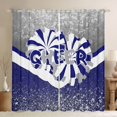 thumbnail image 1 of jejeloiu Cheerleader Blackout Curtains Set of 2 (52x84 Each),Blue Sequin Print Window Curtains,Girls Gymnastic Sports Curtains and Drapes For Kids,Microfiber Bedroom Decor, 1 of 6
