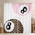 thumbnail image 1 of jejeloiu Cheetah Print Billiard Blackout Curtains Set of 2 (52x84 Each),Billiard Game Lover Window Curtains For Men Women, 1 of 6