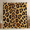 thumbnail image 1 of jejeloiu Cheetah Print Black Out Curtains,Leopard Pattern Curtains Pack of 2 (42x63 Each),Orange Black Bedroom Curtains For Teens Kids,Breathable Home Decor, 1 of 6