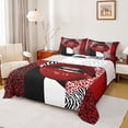 thumbnail image 1 of jejeloiu Cheetah Print Queen Sheet Sets,Black White Black Bed Set For Leopard Lover 4pcs, 1 of 7