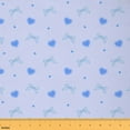thumbnail image 1 of jejeloiu Chic Bow Bowtie Fabric by the Yard 10 Yards,Heart Print Room Decor Fabric by the Yard,Blue Bowknot Sewing Fabric For Child,Ultra Soft Home Decor, 1 of 6