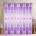 thumbnail image 1 of jejeloiu Chic Bow Knot Black Out Curtains,Kawaii Cartoon Bowtie Curtains Pack of 2 (42x63 Each),Gradient White Purple Bedroom Curtains For Girls Teens,Super Cozy Room Decor, 1 of 6
