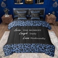 thumbnail image 1 of jejeloiu Chic Cheetah Pattern 7pcs Bedding Comforter Set,Wildlife Animals Leopard Queen Bedding Sets,Black Deepblue Queen Sheet Sets For Kids,Ultra Soft Home Decor Reversible, 1 of 8