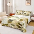 thumbnail image 1 of jejeloiu Chic Flower Floral Full Size Sheets,Country Botanical Plant Bed Sheets,Yellow White Sheet Sets For Adult,Breathable Home Decor,4pcs, 1 of 7