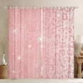 thumbnail image 1 of jejeloiu Chic Leopard Print Black Out Curtains,Jungle Animal Curtains Pack of 2 (42x63 Each),Pink Cheetah Pattern Bedroom Curtains For Girls Kids,Ultra Soft Home Decor, 1 of 6