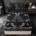 thumbnail image 1 of jejeloiu Chic Paisley Zipper Twin Comforter Sets with Fitted Sheet and 2 Pillowcases For Men Women,Initial Letter A Zipper Bedding Set,Black White,Black Reversible,4 Pieces, 1 of 7