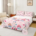 thumbnail image 1 of jejeloiu Chic Princess Girl Queen Sheet Sets,Fairy Tale Castle Flat Sheet,Rainbow Stars Loves Queen Fitted Sheet For Child,Breathable Home Decor,4pcs, 1 of 7