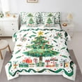thumbnail image 1 of jejeloiu Chic Xmas Tree Twin Bedding Sets 7-Piece,Merry Christmas Gifts Bedding Comforter Set,Happy New Year Sheet Sets For Teens,Luxury Bedroom Decor Reversible, 1 of 8