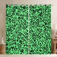 thumbnail image 1 of jejeloiu Chiv Bow Knot Blackout Curtains Set of 2 (52x84 Each),Abstract Cheetah Pattern Window Curtains,Green Black Curtains and Drapes For Men Women,Breathable Home Decor, 1 of 6