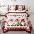 thumbnail image 1 of jejeloiu Christmas Gnome Twin Bedding Sets 7-Piece,Merry Xmas Tree Bedding Comforter Set,Red Geometric Plaid Sheet Sets For Child,Lightweight Room Decor Reversible, 1 of 8