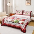 thumbnail image 1 of jejeloiu Christmas Gnome Twin Sheet Sets,Merry Xmas Tree Twin Fitted Sheet,Red Geometric Plaid Flat Sheet For Child,Lightweight Room Decor,3 Pieces, 1 of 7