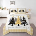 thumbnail image 1 of jejeloiu Christmas Tree Bedding Comforter Set,Marry Xmas Twin Comforter Sets,Yellow Geometric Plaid Bedding Set For Girl Boy,Ultra Soft Room Decoration Reversible,2 Pieces, 1 of 8