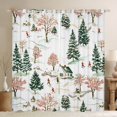 thumbnail image 1 of jejeloiu Christmas Tree Pine Black Out Curtains,Xmas Festival Curtains Pack of 2 (42x63 Each),White Snow Scenery Bedroom Curtains For Child,Microfiber Bedroom Decor, 1 of 6