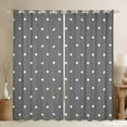 thumbnail image 1 of jejeloiu Circle Dot Black Out Curtains,Abstract Geometric Geometric Curtains Pack of 2 (42x63 Each),Gray White Bedroom Curtains For Child,Microfiber Bedroom Decor, 1 of 5