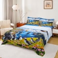 thumbnail image 1 of jejeloiu Coastal Puffin Balloon Adventure Full Size Sheets Kids,Ocean Bird Seagull Bed Sheets For Girls,4pcs, 1 of 6