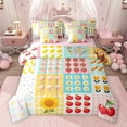 thumbnail image 1 of jejeloiu Colorful Bowtie Cute Daisy 7-Piece Twin Bedding Sets,Kawaii Cherry Strawberry Bedding Comforter Set For Girls Teens Reversible, 1 of 8