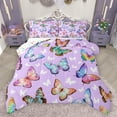 thumbnail image 1 of jejeloiu Colorful Butterfly Full Size Comforter Sets,Watercolor Wild Butterflies Bedding Comforter Set,Flying Animal Bedding Sets For Teens,Luxury Bedroom Decor Reversible,3 Pieces, 1 of 8