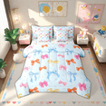 thumbnail image 1 of jejeloiu Colorful Cartoon Bowtie Twin Bedding Sets 7-Piece,Girl Bow Bowknot Bedding Comforter Set,Multicolor Geometric Dot Sheet Sets For Princess,Microfiber Room Decor Reversible, 1 of 8