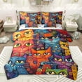 thumbnail image 1 of jejeloiu Colorful Cartoon Cat 7-Piece Twin Bedding Sets,Bohemian Kitten Animal Bedding Comforter Set,Multicolor Boho Exotic Style Sheet Sets For Girl Boys,Ultra Soft Home Decor Reversible, 1 of 8