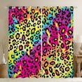 thumbnail image 1 of jejeloiu Colorful Cheetah Pattern Curtains Pack of 2 (42x84 Each),Watercolor Splatter Ink Curtains Blackout,Yellow Pink Ombre Bedroom Curtains For Girl Teens,Breathable Home Decor, 1 of 6