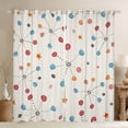 thumbnail image 1 of jejeloiu Colorful Circle Pattern Blackout Curtains Set of 2 (52x84 Each),Abstract Geometric Circular Window Curtains For Girls Boys, 1 of 6