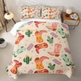 thumbnail image 1 of jejeloiu Colorful Cowboy Boot Quilt Full Kids,Western Cowgirls Full Bedspread Sets,3 Pieces, 1 of 7