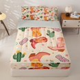 thumbnail image 1 of jejeloiu Colorful Cowboy Boot Zipper Full Size Comforter Sets with Fitted Sheet and 2 Pillowcases Kids,Western Cowgirls Zipper Bedding Set,Reversible,4-Piece, 1 of 7