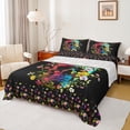 thumbnail image 1 of jejeloiu Colorful Cute Flowers Bed Sheets,Gothic Skull King Sheets,Happy Velantine'S Day Sheet Set For Men Women,Breathable Home Decor,4-Piece, 1 of 7
