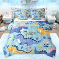 thumbnail image 1 of jejeloiu Colorful Dino Balloon 7-Piece Twin Bedding Set,Rustic Floral Cartoon Dino,Breathable Reversible Decor, 1 of 8