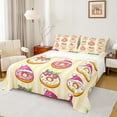 thumbnail image 1 of jejeloiu Colorful Doughnut Sweet Dessert Chic Christmas Donut Merry Christmas Queen Sheet Set,Ultra Soft Teens Bedding,4pcs, 1 of 7