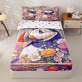 thumbnail image 1 of jejeloiu Colorful Flower Puffin Zipper Twin Comforter Sets with Fitted Sheet and 2 Pillowcases Kids,Wildlife Seagull Floral Zipper Bedding Set For Girls,Reversible,4-Piece, 1 of 7