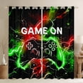 thumbnail image 1 of jejeloiu Colorful Game Console Blackout Curtains Set of 2 (52x84 Each),Kids Gamepad Controller Window Curtains,Gradient Green Red Lightning Curtains and Drapes For Teens,Luxury Bedroom Decor, 1 of 6