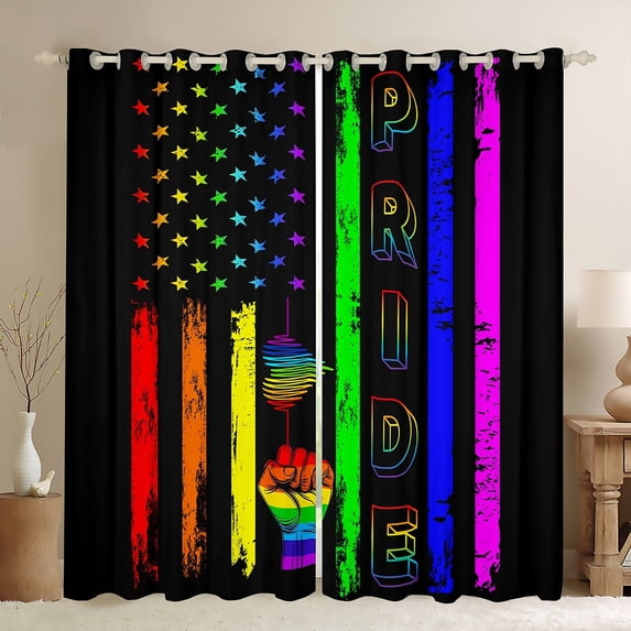 jejeloiu Colorful Graffiti Stripe Blackout Curtains Set of 2 (52x84 Each),Ride Sport Window Curtains,Abstract Geometric Lines Curtains and Drapes For Kids,Super Cozy Room Decor