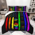 thumbnail image 1 of jejeloiu Colorful Graffiti Stripe Full Size Comforter Sets,Ride Sport Bedding Comforter Set,Abstract Geometric Lines Bedding Sets For Kids,Super Cozy Room Decor,3-Piece, 1 of 8