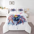 thumbnail image 1 of jejeloiu Colorful Halloween Spider Queen Comforter Set,Splashing Ink Bedding Sets,Wild Animal Bedding Comforter Set For Boys Kids,Microfiber Bedroom Decor Reversible,3pcs, 1 of 7