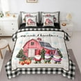 thumbnail image 1 of jejeloiu Colorful Kawaii Gnome Twin Bedding Sets 7-Piece,Western Christmas Cabin Bedding Comforter Set,White Geometric Plaid Sheet Sets For Children,Microfiber Bedroom Decor Reversible, 1 of 8
