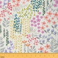 thumbnail image 1 of jejeloiu Colorful Lavender Flower Fabric by the Yard 1 Yard,Country Floral Home Decor Fabric by the Yard,Yellow Gray Orange Sewing Fabric For Girls Boys,Breathable Home Decor, 1 of 6