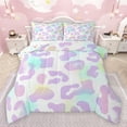thumbnail image 1 of jejeloiu Colorful Leopard Pattern Full Size Comforter Sets,Wild Cheetah Animal Bedding Comforter Set,Gradient Pink Purple Bedding Sets For Girl Kids,Luxury Bedroom Decor Reversible,3-Piece, 1 of 8